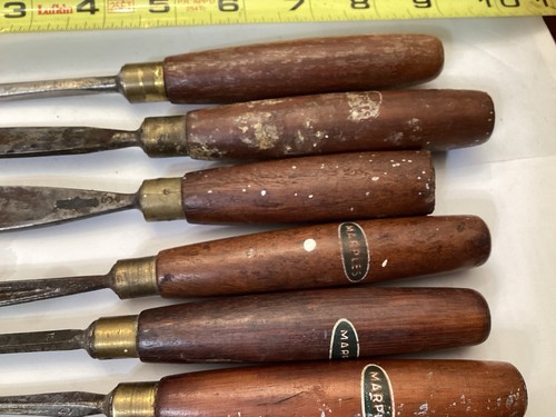 12 vintage Marples carving chisels good user tools to restore As Found - Picture 7 of 18