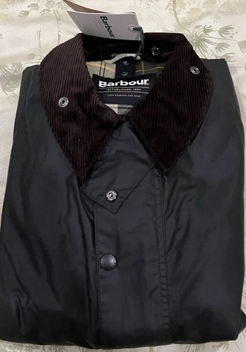 Rare Brand New with tags BARBOUR Men Border Wax Jacket hard to get size 46 Sage image 4