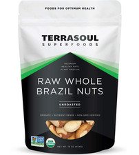 Organic Brazil Nuts, 1 Lb - Raw  Unsalted  Rich in Selenium