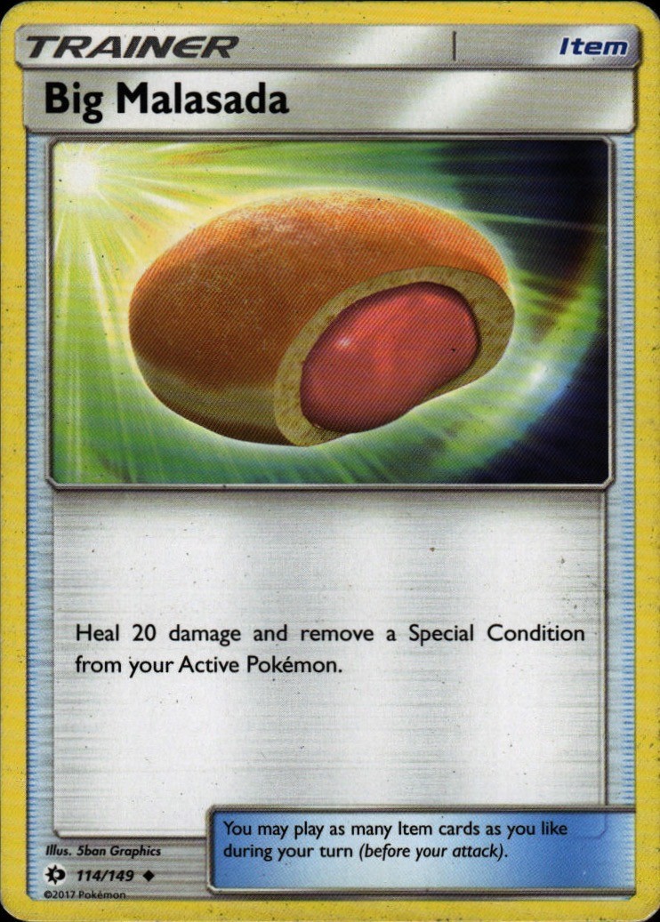 Pokemon TCG Card Big Malasada (27) Uncommon Item Normal SM Trainer Kit: Alolan S