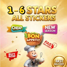 Monopoly Go Stickers  1⭐ - 6⭐( ALL Stickers Available) CHEAPEST🔥 FAST DELIVERY