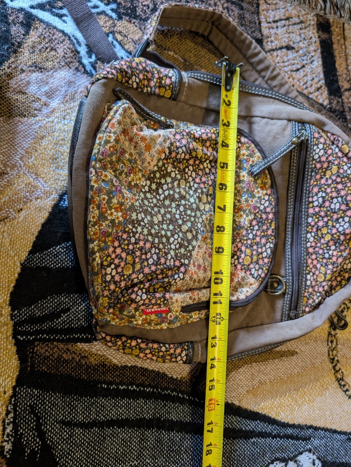 Union Bay Backpack Boho Patchwork Brown And Flora… - image 17