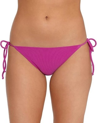 Salt  + Cove Juniors Ribbed Side Tie Swim Bikini Bottoms Separates Plum Medium