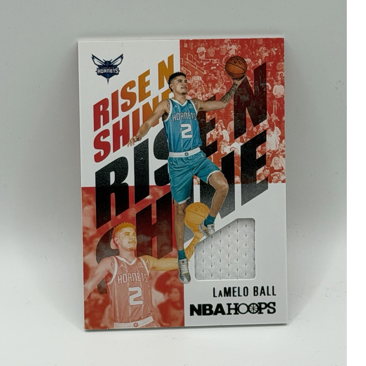 2020-21 Panini NBA Hoops LaMelo Ball Rise N Shine Memorabilia #RNS-LBL Hornets