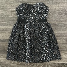American Rag Cie Strapless Corset Mini Party Dress Animal Print Size M Y2K NWT