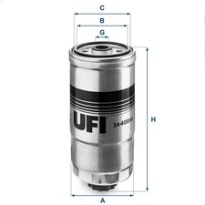 Kraftstofffilter UFI 24.408.00 FIAT BRAVA (182_) 1.9 1998-2001