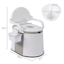 5L Outdoor Toilet Portable Travel Toilet for Camping Hiking Toilet White US