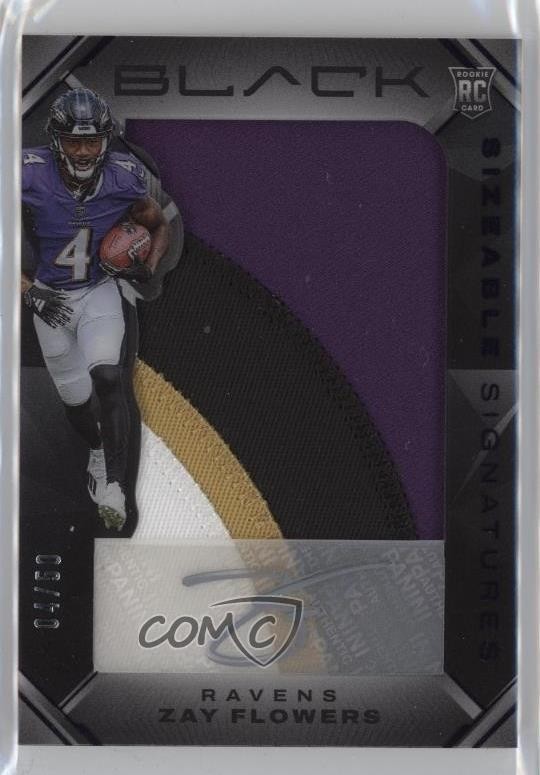 Zay Flowers Panini Black Sizeable Signatures Rookie Jersey #SSRJ13 Royal