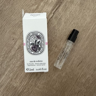 Diptyque Eau Rose Eau de Toilette EDT Sample Perfume Spray .06oz, 2ml NIB