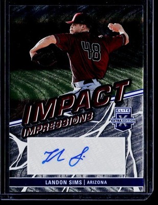 Landon Sims 2023 Panini Elite Extra Edition Auto #II-LSM Diamondbacks