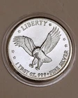 1981 One Oz .999 Fine SILVER Liberty Flying Eagle Round Old Hoffman Mint Bullion