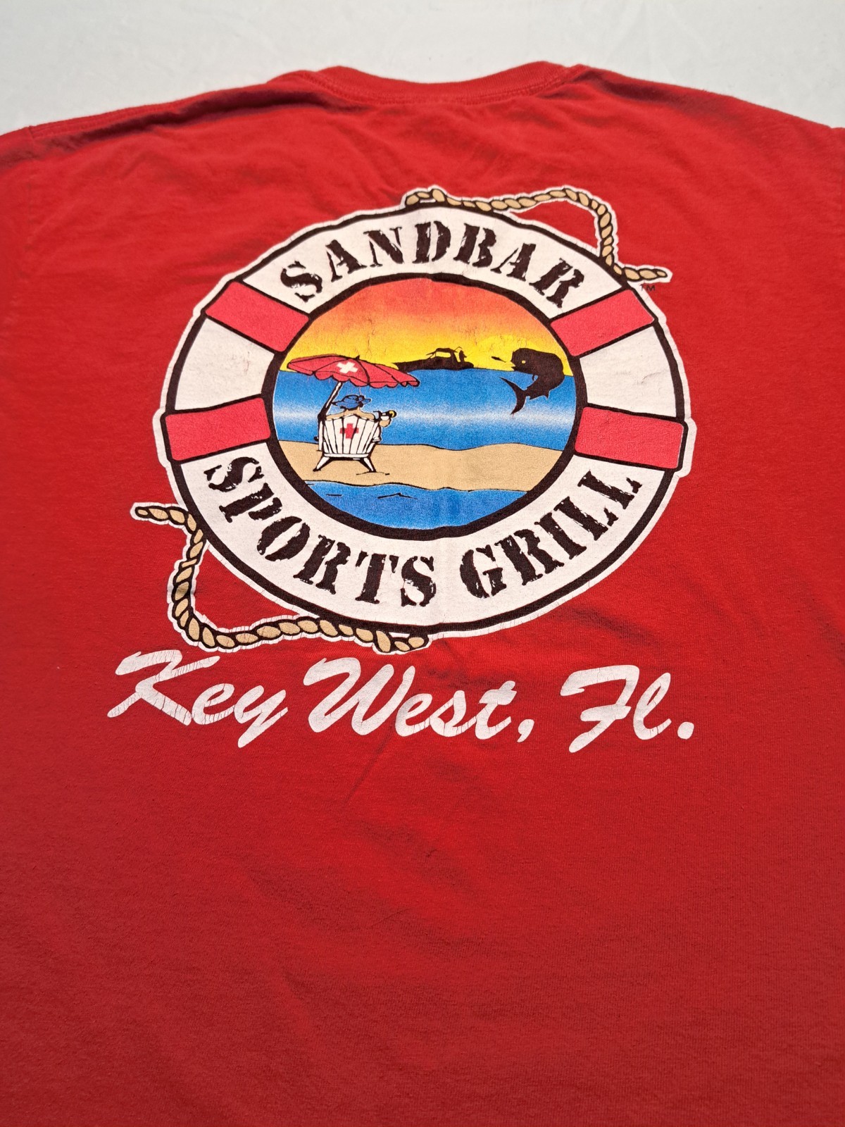 Key West T Shirt Med Sandbar Sports Grill Home Of The Fish Taco  Sandbar Nation 