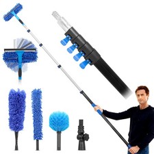 Water Fed Window Cleaning Pole System – 6m Telescopic Brush Cleaning Kit