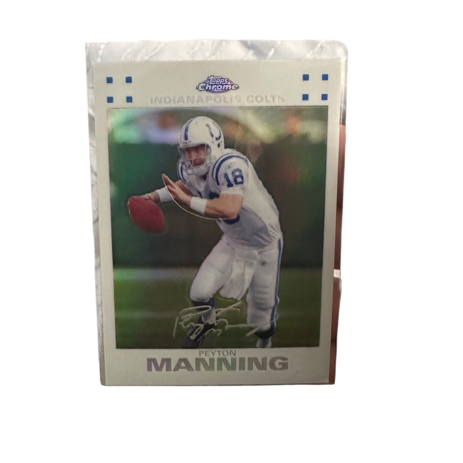 2007 Topps Chrome Peyton Manning White Refractor 752/869 Colts TC5