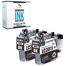 2-Pack Compatible LC3011BK Ink Cartridges fits Brother MFC-J491DW J497DW J690DW