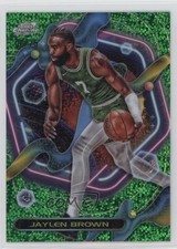 2023-24 Topps Cosmic Chrome Green Space Dust Refractor 6/75 Jaylen Brown #7 05ol
