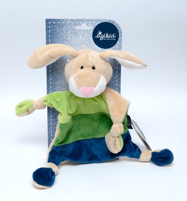 SIGIKID Hase grün blau 41839 Schmusetuch Neu