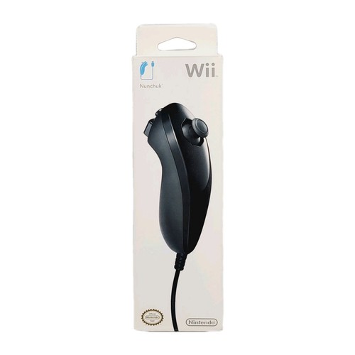 Nintendo Wii Schwarz Nunchuk Original Authentic (RVL A FK2 USZ) BRANDNEU Sealed - Bild 1 von 6