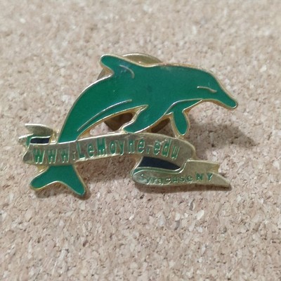 LeMoyne.edu College Syracuse New York Dolphin Mascot Lapel Pin Back