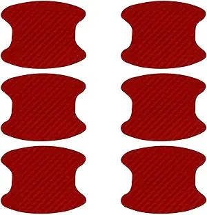 16 Pcs Door Handle Cup Protector Sticker, Anti Scratch Guard Film f Color: Red
