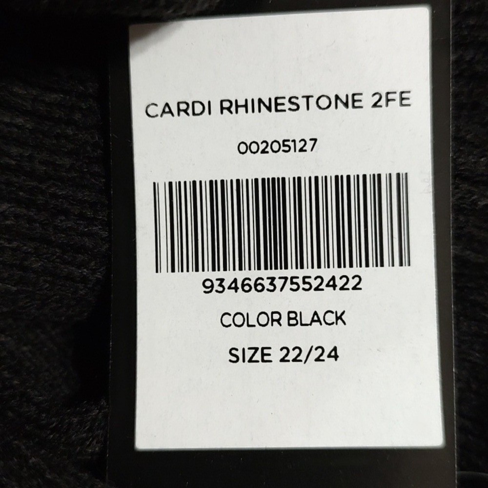 Chic Avenue Black Faux Double Layer Cardigan Size 22/24 image 4