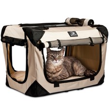 Cat  Dog Pet Carrier, Soft-Sided, Large 24"x16"x16", Fits Large Cat, 2 Cats,...