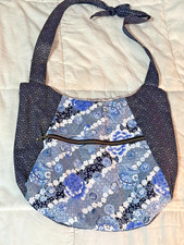 BEAUTIFUL JAPANESE FABRIC COTTON BLEND BAG PURSE MAGNETIC CLOSURE LINED 13 x 16