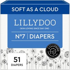 Disposable Baby Diapers, Size 7 33 lbs , 51 Count, Absorbent Leak Protectio...