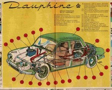 1956 DOCUMENT (ref CG  17)  AUTO DAUPHINE RENAULT