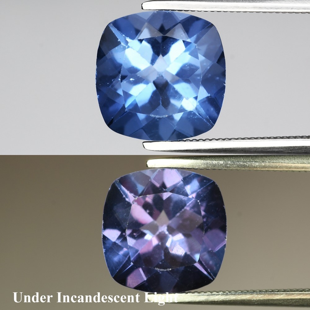 Rare 5.31ct VS Cushion Natural Color Change Fluorite African Gemstone