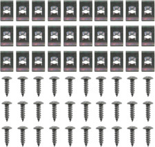30PCS 4.2 16Mm Nut Mounting Clip, U-Type Car Fastener Clips, Metal Car Screw Bod