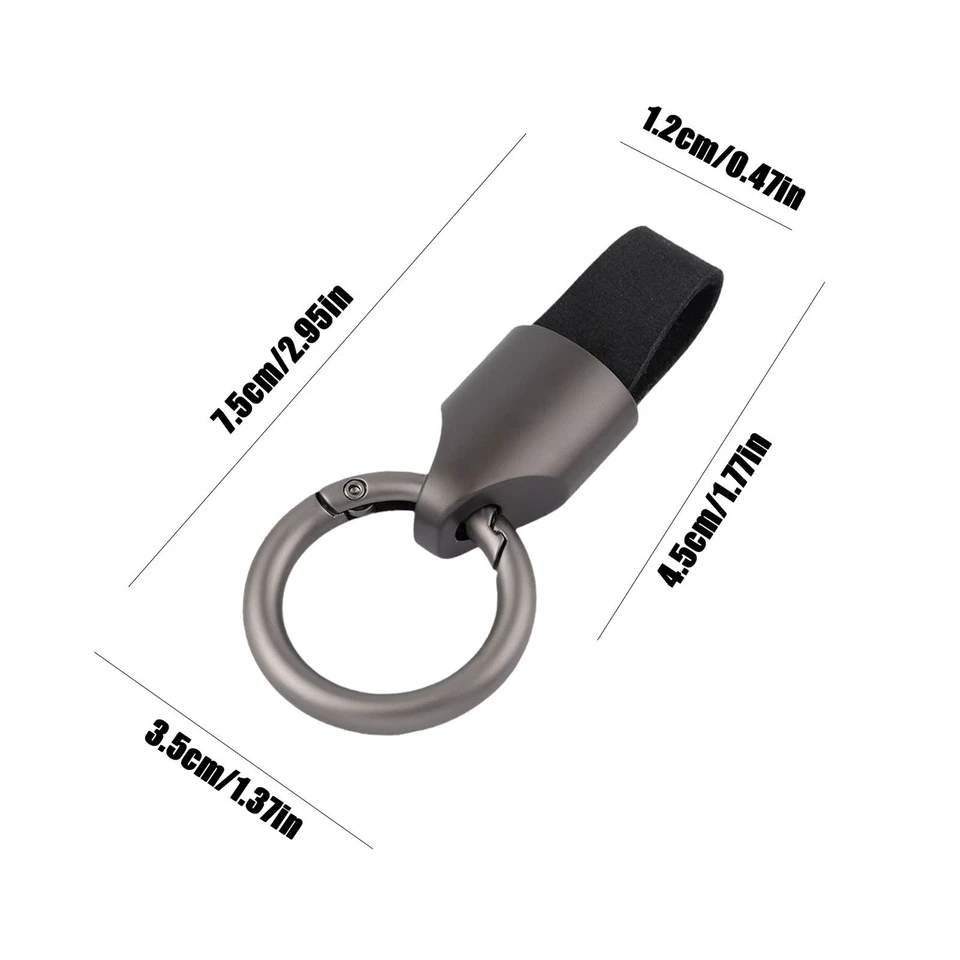 Llavero de cuero de metal para hombre nuevo anillo de coche llavero llavero regalo  Foto 4 de 4