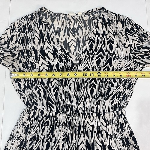 2016 Gap Black White Abstract Shift Dress Elastic Waist Women Size XS - Picture 18 of 20