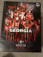 2016 Georgia Bulldogs v GA Tech Football Program, Kirby Smart, seniors on cover