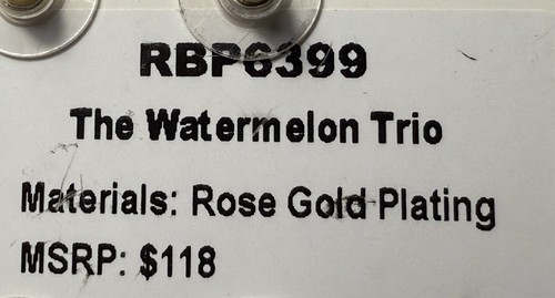 BP Market Fresh Lemon ๐ 1 Pair NWOT Rose Gold Plated Earrings RBP6399 - Picture 4 of 4