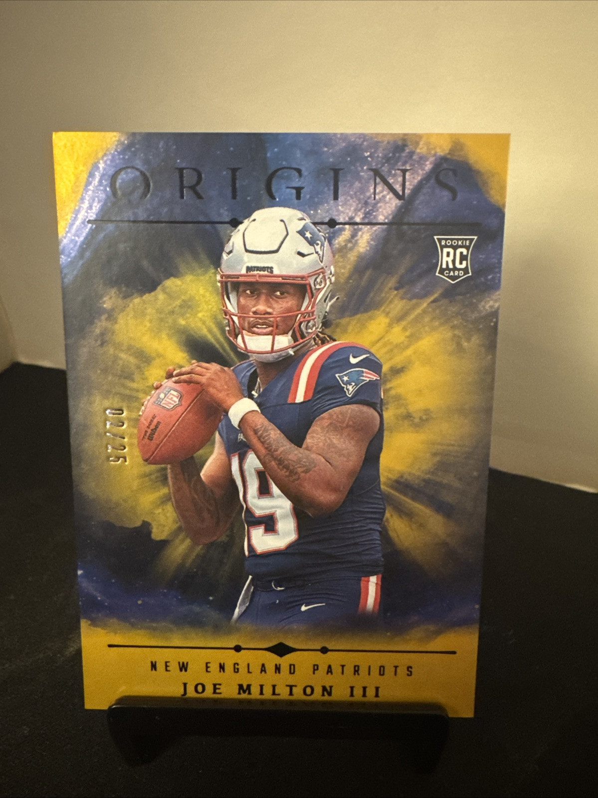 Joe Milton III /25 RC #134 HOLO GOLD rookie NFL 2024 Panini Origins