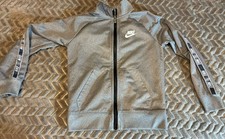 Nike Youth 5 Small Gray Full Zip Up Jacket Pockets Logo