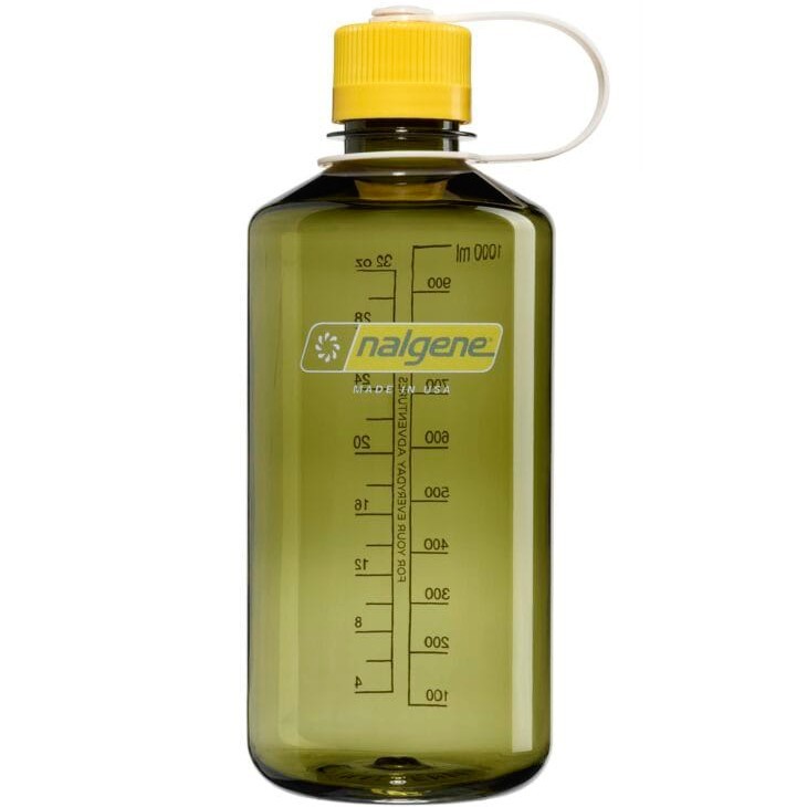 Nalgene 32oz Narrow Mouth (Oil Green) Freesia Cap Sustain BPA Free Water Bottle