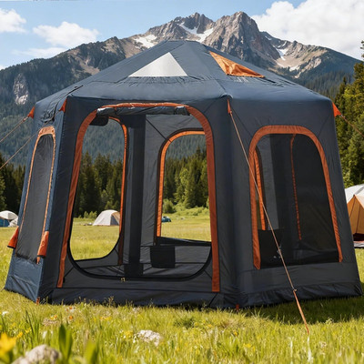 Inflatable Tents for Camping,2/4/6/8 Person Easy Setup Blow up Tents for 4 Seaso