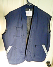 Vintage Unitog Co. United Airlines Full Zip Flightline Vest Navy Blue ~ Size M/L