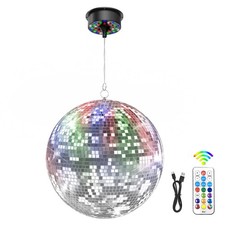16"/20" Hanging Mirror Disco Ball Glass - Party Light for DJ Club Stage Bar KTV