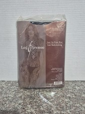 Leg Avenue Style 8775 Black Lace Up Front Rose Lace Bodystocking OSFM One Size