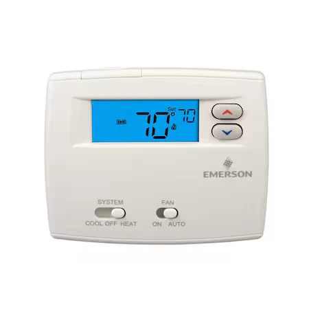 Emerson 1F89ez-0251 Blue Series 2 Thermostats, 2 H, 1 C, Hardwired/Battery,
