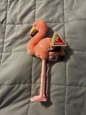 Vintage 1986 Dakin Standing Pink Flamingo 12" Plush Body Plastic Legs with Tag