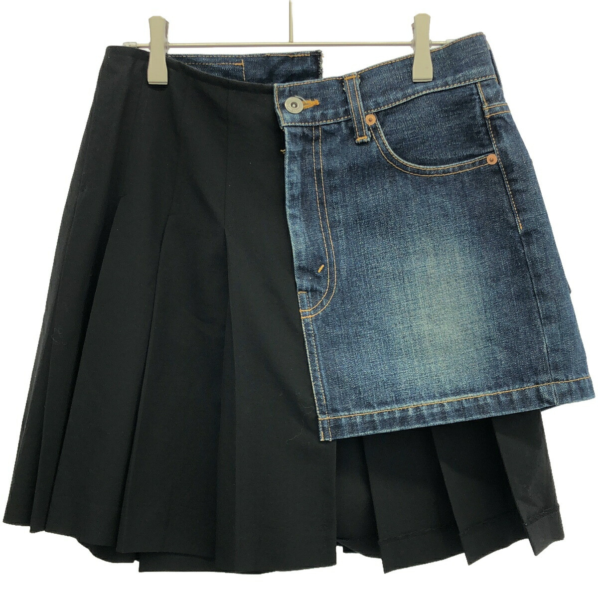 JUNYA WATANABE 07AW Docking Design Pleated Skirt JT-S202 JUNYA WATANABE 07AW Docking Design Pleated Skirt JT-S202
