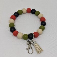 Wristlet  Keychain - Green/Neutral