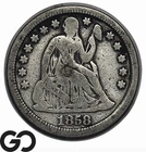 1858 Seated Liberty Dime