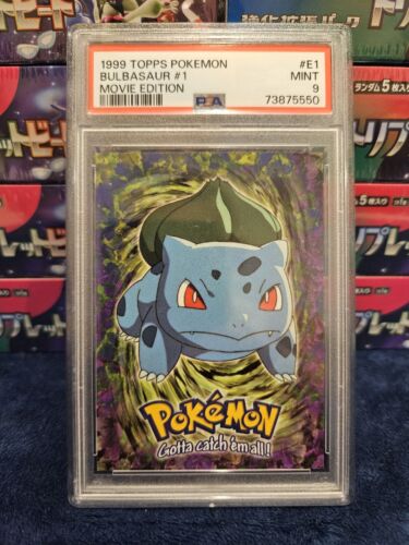 PSA 9 Bulbasaur Topps Movie Edition Blue Label #E1 - Picture 1 of 1