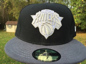 black new york knicks fitted hat