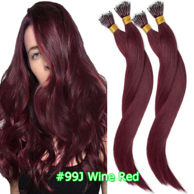 150G Nano Ring Tip Remy Human Hair Micro Loop Beads Hair Extensions THICK Blonde
